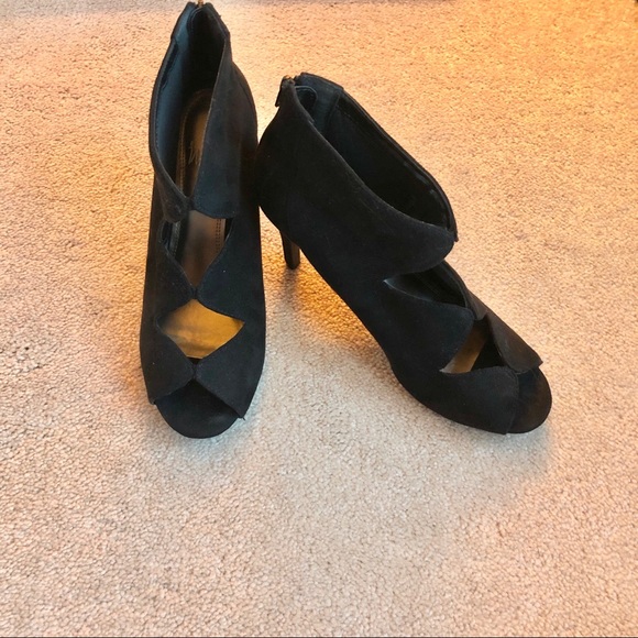 Impo Black Suede Heels - Picture 3 of 7